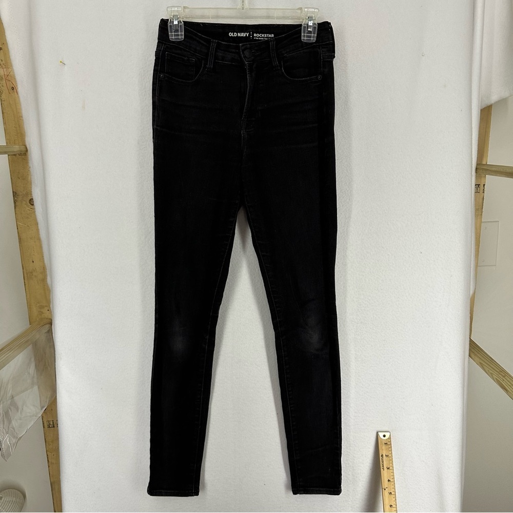 Old Navy Rockstar High Rise Skinny Jeans Women’s 2 Black